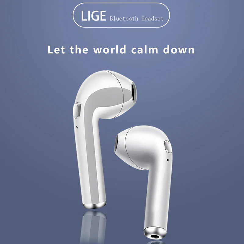 2019 LIGE Новинка TWS мини гарнитура 5 0 Bluetooth наушники стерео бас беспроводная с