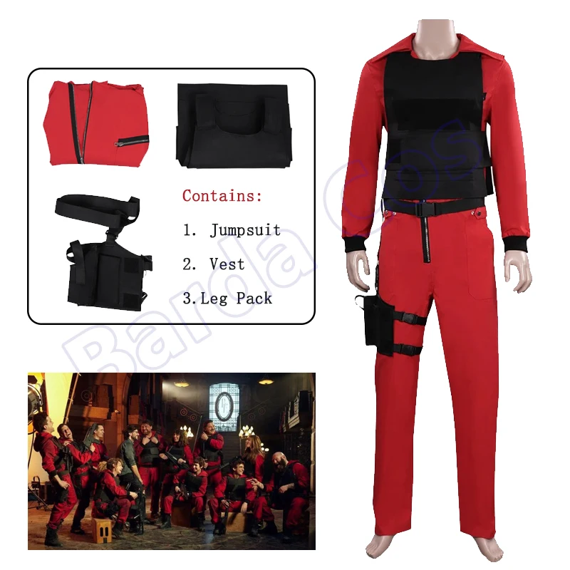

La Casa De Papel Season 5 Salvador Dali Tokio Cosplay Costumes Jumpsuits Corset Vest Suit Men Women Outfit Halloween Costume