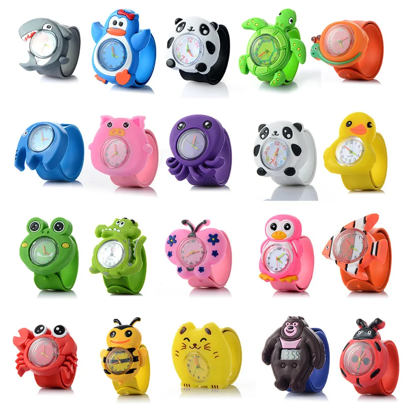 

3D Cartoon Watch Animal Cute Children's watch Clock Baby Kid Quartz Waterproof Student Silica gel Wrist Watches birthday gifts