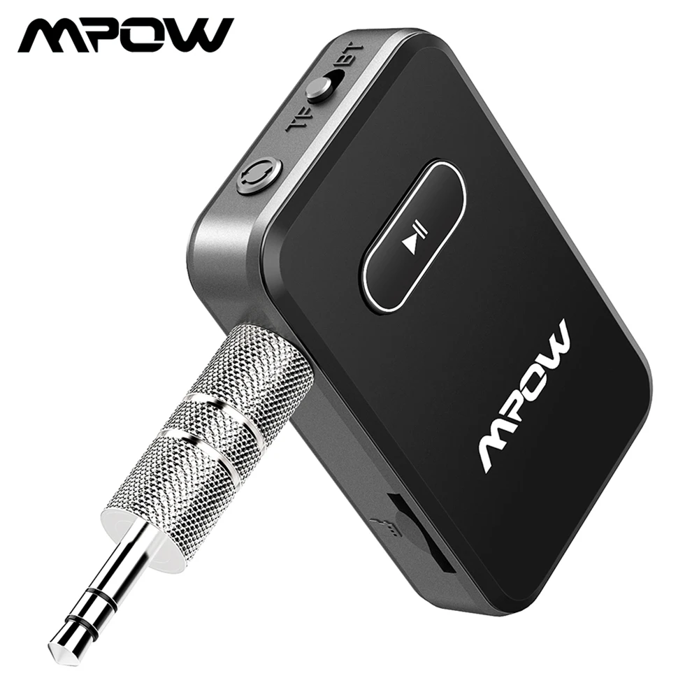 Mpow BH182 Bluetooth адаптер Bluetooth 4,0 приемник Поддержка TF карты с 8H воспроизведения шумоподавления микрофон громкой связи для автомобильного аудио