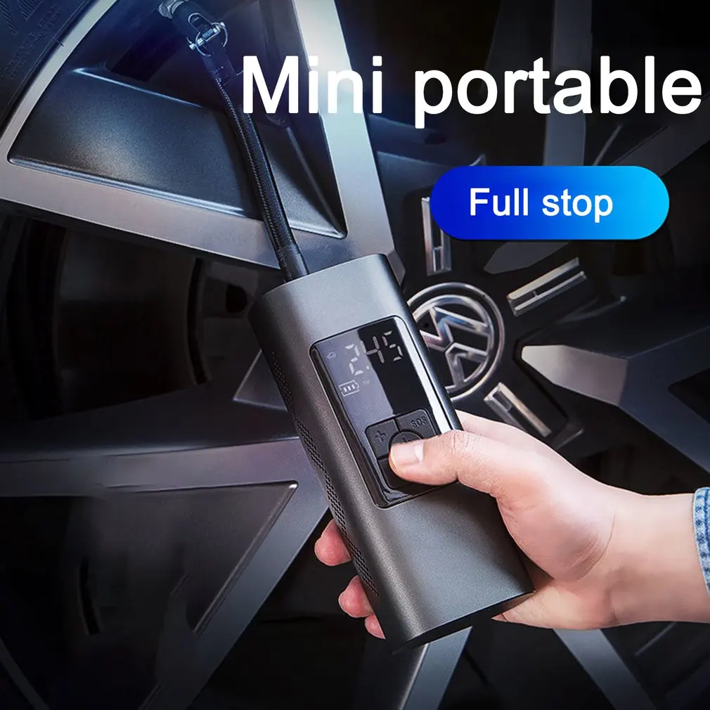 

Car Air Compressor Mini Electrical Air Pump Dual-use For Power Bank Portable Wired Tire Inflatable Pump Inflator
