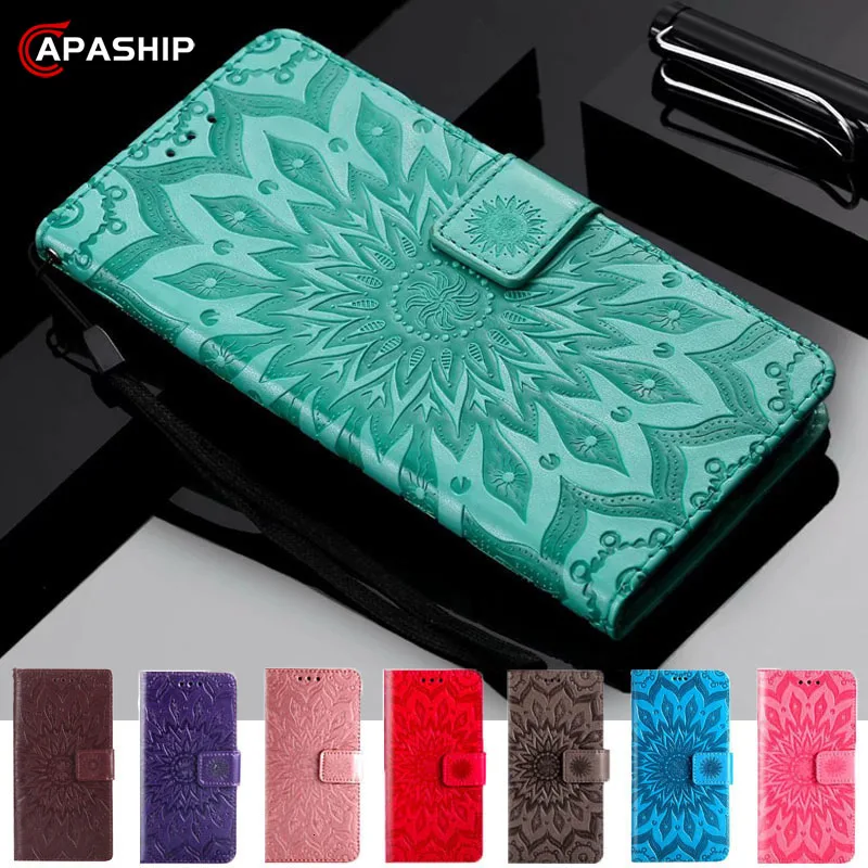Кожаный чехол книжка с цветочным рисунком для Huawei P7 P8 P9 Lite mini 2017 P10 P20 P30 Pro P Smart Z Plus