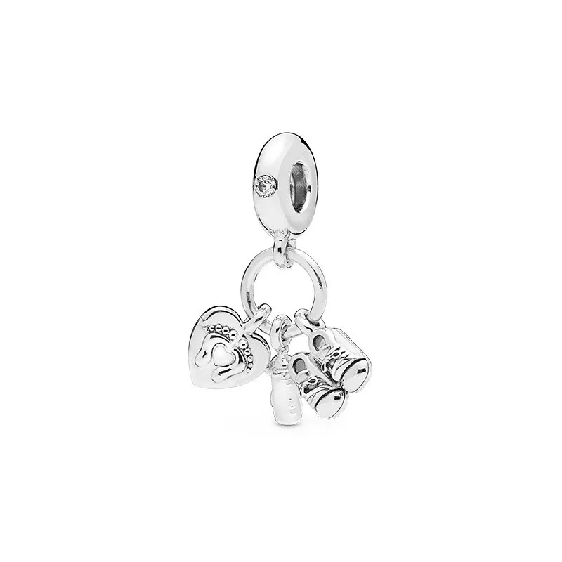 

100% 925 Sterling Silver pan Family Bookmy Little Baby Pendant Charm Fit Bracelet 925 Sterling Silver Bead Charm Jewelry