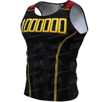 2021 new gyms tank top men fitness sleeveless shirt breathable 3d print sports tight vest undershirt gyms running tank top men