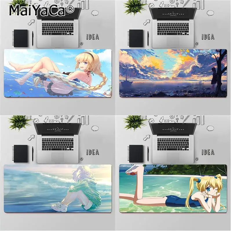 

MaiYaCa Top Quality Anime girl by the sea Rubber Mouse Durable Desktop Mousepad Free Shipping Large Mouse Pad Keyboards Mat