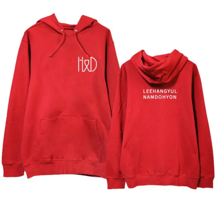 

H&D (HD) mini album soulmate same member name printing pullover hoodies kpop unisex fleece/thin sweatshirt 5 colors