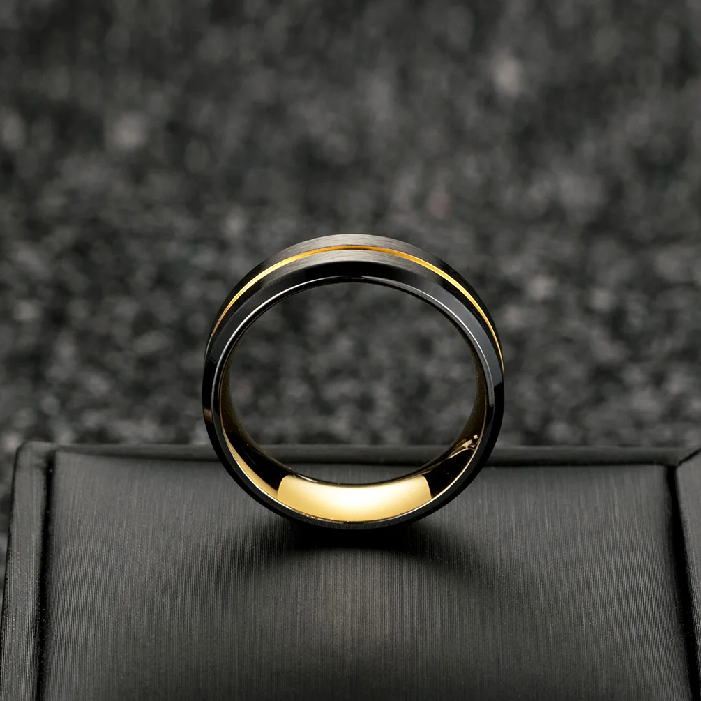 JHSL классические мужские массивные кольца синего и золотого цвета из нержавеющей