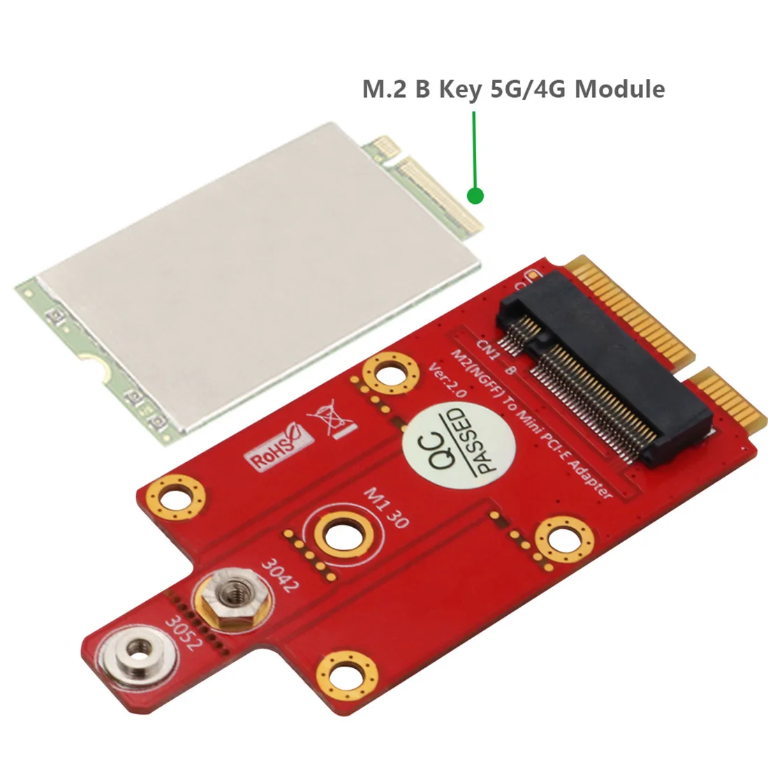 Адаптер для мини-карты PCI-E mPCIe с M.2 ключом B 3G/4G/Φ модуля поддержка 3042/3052 типа M2 Key
