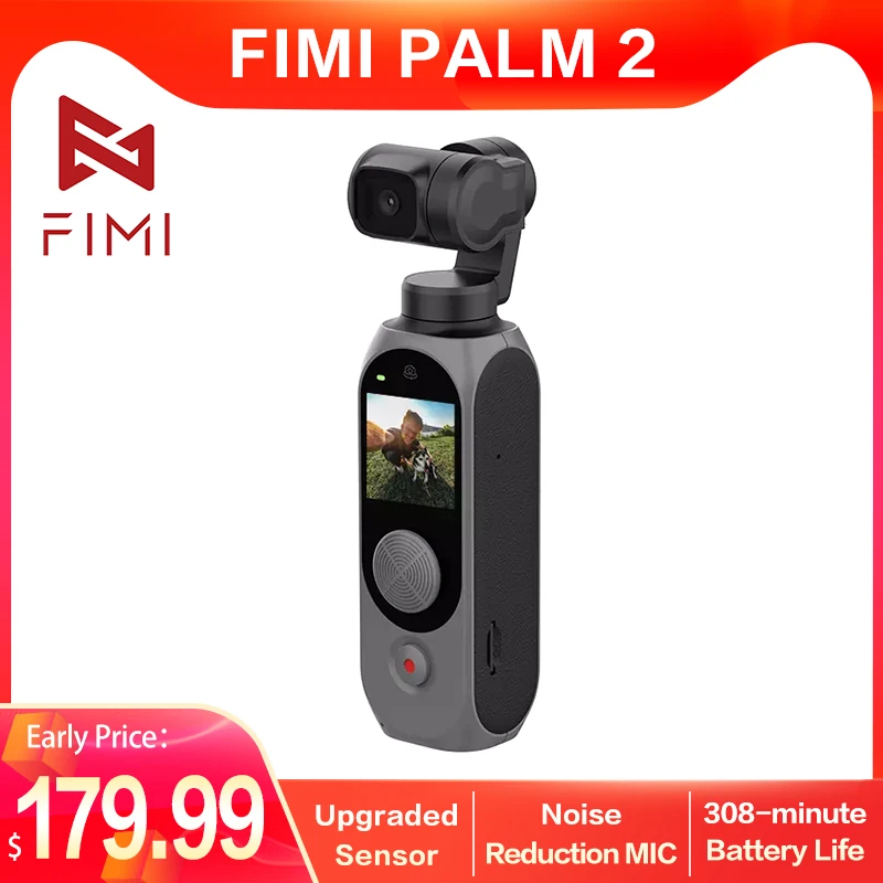 3 осевой ручной гиростабилизатор FIMI PALM 2 4K HD оригинальный Карманный с двумя