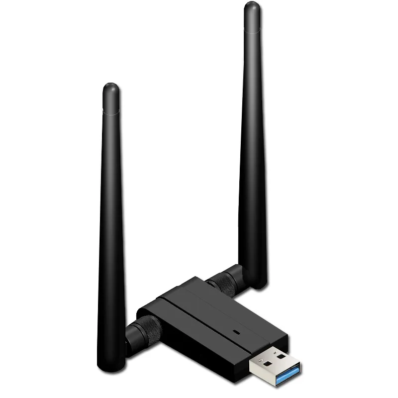 USB3.0 беспроводная сетевая карта с двойной антенной 1200 Мбит/с для Windows Win7 Win8 Win10