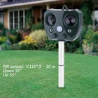 Отпугиватель птиц на солнечной батарее, водонепроницаемый ультразвуковой отпугиватель голубей