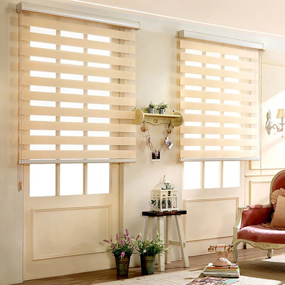 Бесплатная доставка полосатые жалюзи двухслойные Роликовые на заказ