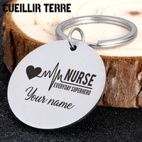 personalized nurse custom keychains thanks nurse woman fashion keychain keychain gift car key accessories jewelri