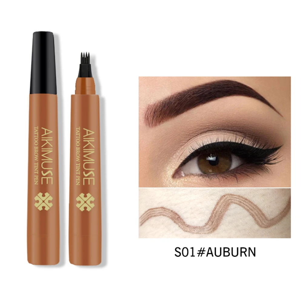 AIKIMUSE жидкая ручка для бровей Microblading водостойкая 4 наконечника карандаш