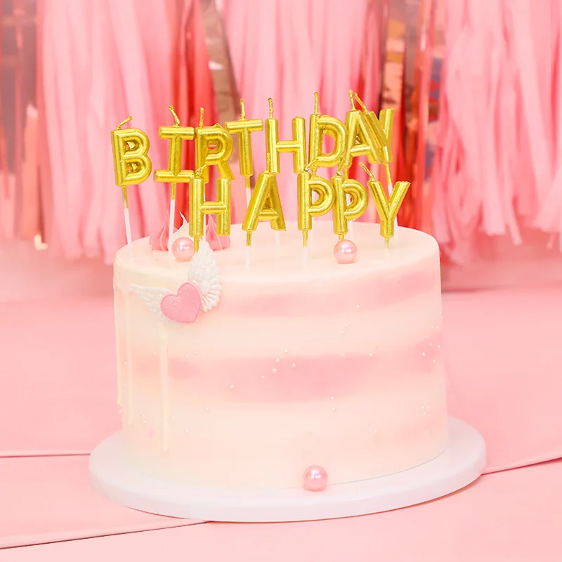 

Украшение для торта, свеча с надписью «Happy Birthday»