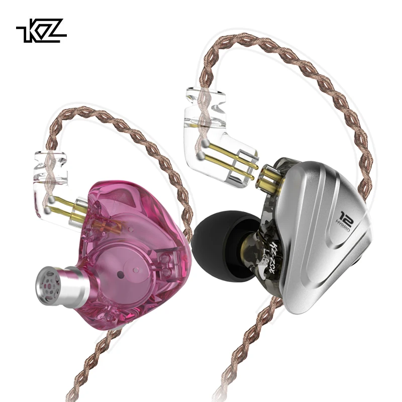 KZ ZSX металлическая гарнитура 5BA + 1DD 12 шт. гибридные наушники-вкладыши HIFI Музыка