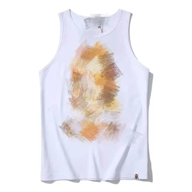 

Bape 2021 Summer Cooperation Youth Casual Printed Vest Light Color Retro