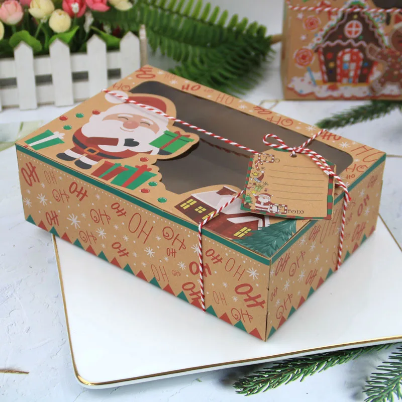 

Packaging Box Christmas Gift Box Packaging Gift Bag Cookie Bakery New Style European Gift Bag Candy Packaging Bag