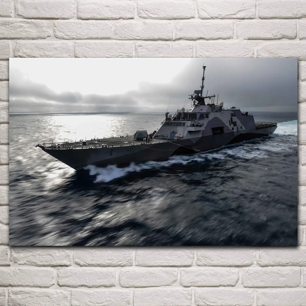 

Freedom class littoral combat Military Vessels artwork fabric posters on the wall picture home art living room decoration KP856