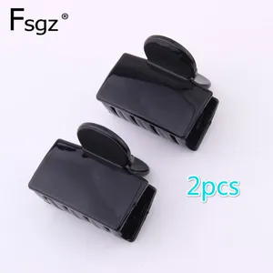 2 шт., краб для волос, корейские утолщенные акриловые Когти для волос, бахрома, заколки для волос, геометрические, прямоугольные, черные, Женские аксессуары, 4 см