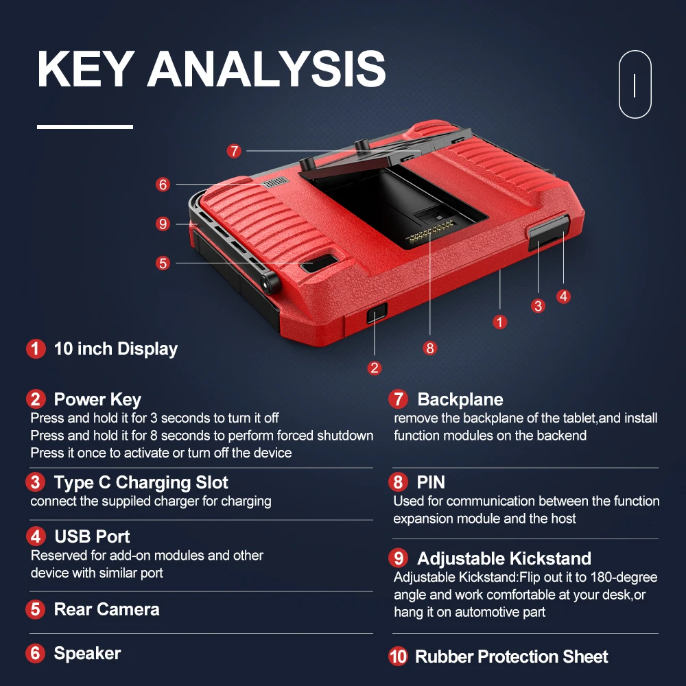 Диагностический сканер ANCEL DS700 OBD2 инструмент для диагностики всех систем