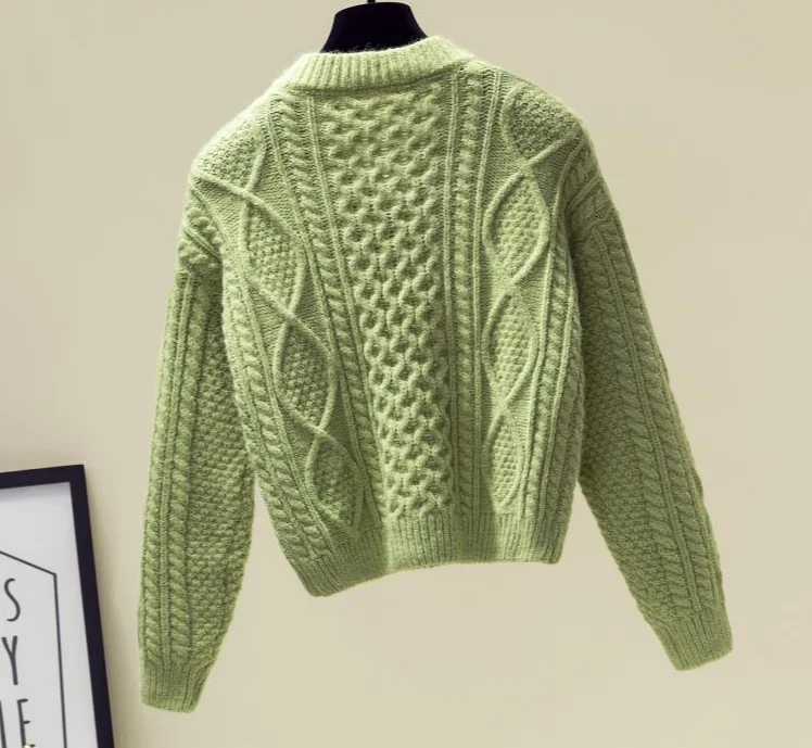 

Zoulv 2021 Fashion Korean Style Solid Minimalist Ladies Female Tops Autumn Winter Women Sweaters V-Neck Knitting Woman Sweaters