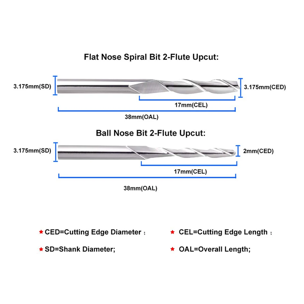 40 шт. Концевая фреза Набор 1/8 &quotхвостовик нано синее пальто фрезерные Фрезы с ЧПУ