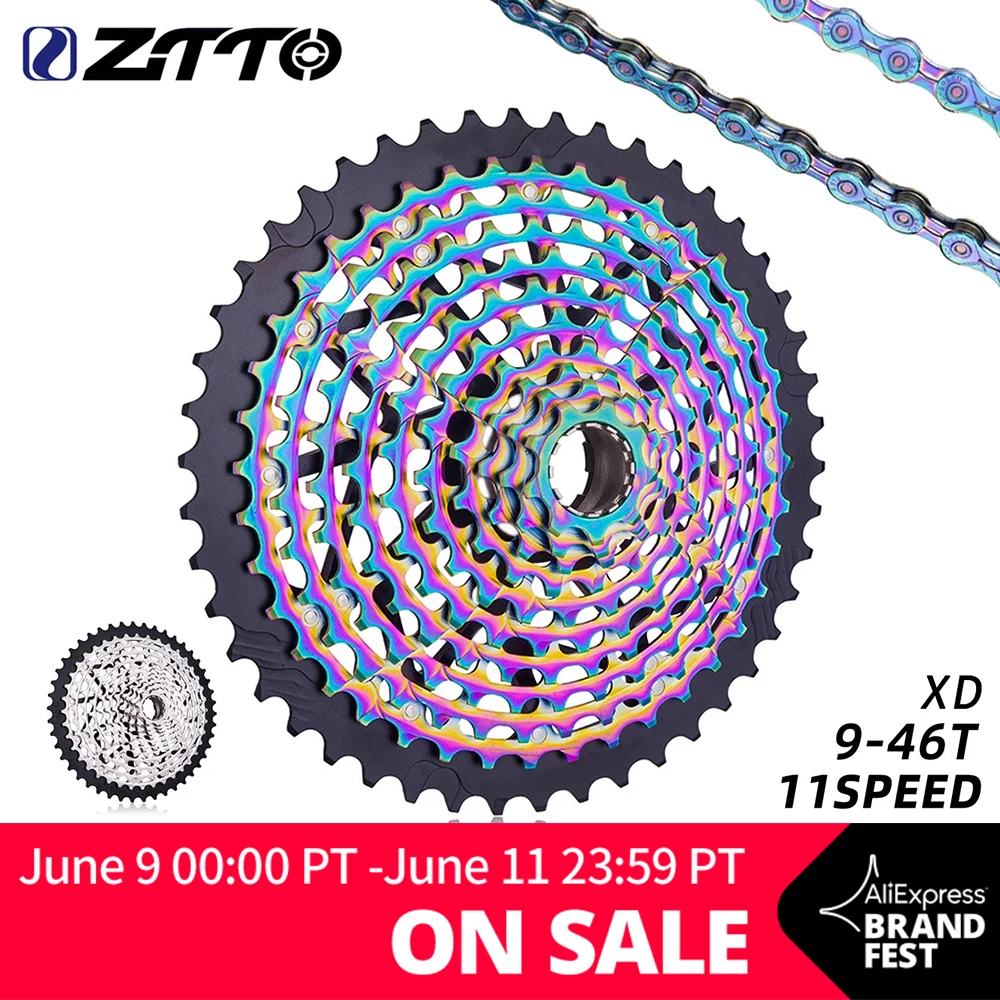 ZTTO ULT 11 Speed 9 46T Радужная кассета MTB XD Core Ultralight 363g Steel Durable Ultimate11s Звездочка 46 k7 511%