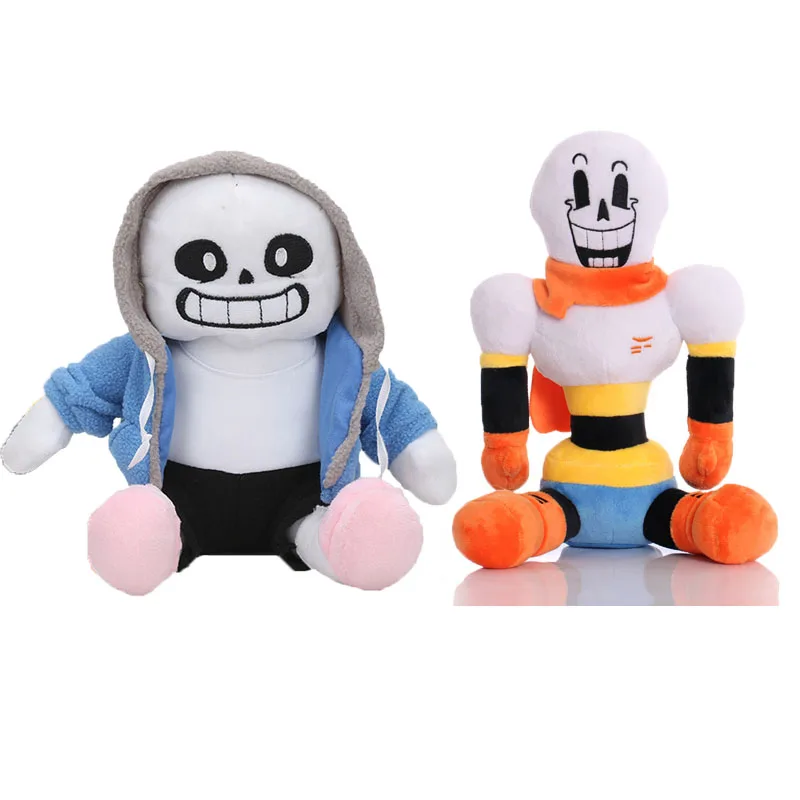 2pcs Set Undertale Plush Toys Sans Papyrus Plushies Figures Stuffed Animals Soft Game Characters Dolls Kids Birthday Xmas Gifts - купить по