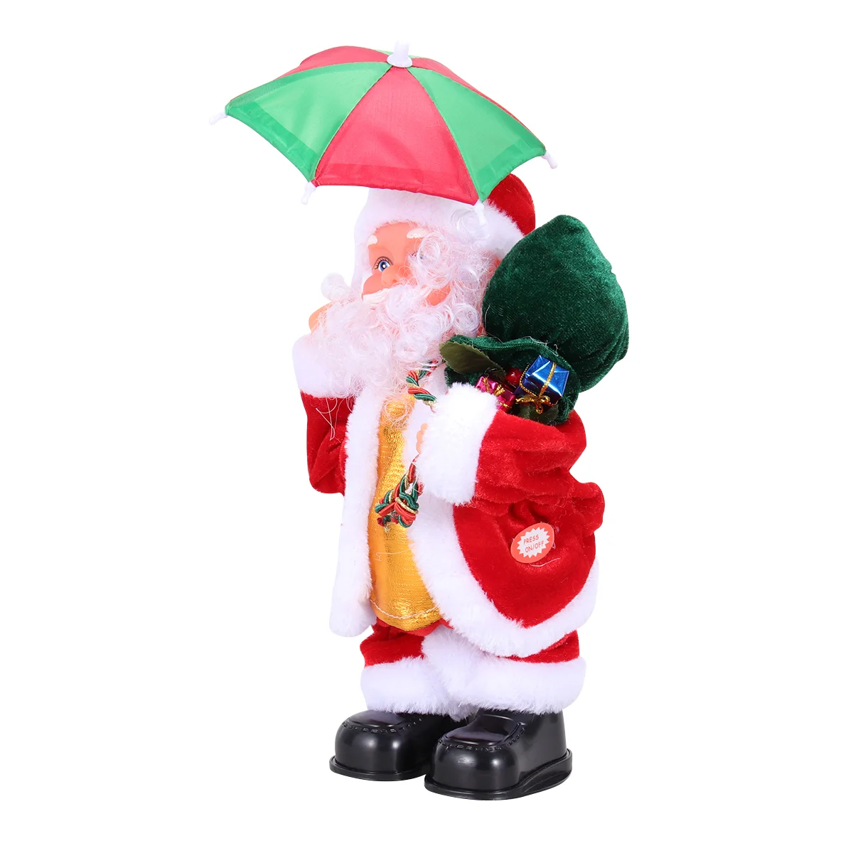 

Электрическая кукла Санта Клауса, рождественские украшения, детские игрушки, подарки (стиль зонтика, батарея)