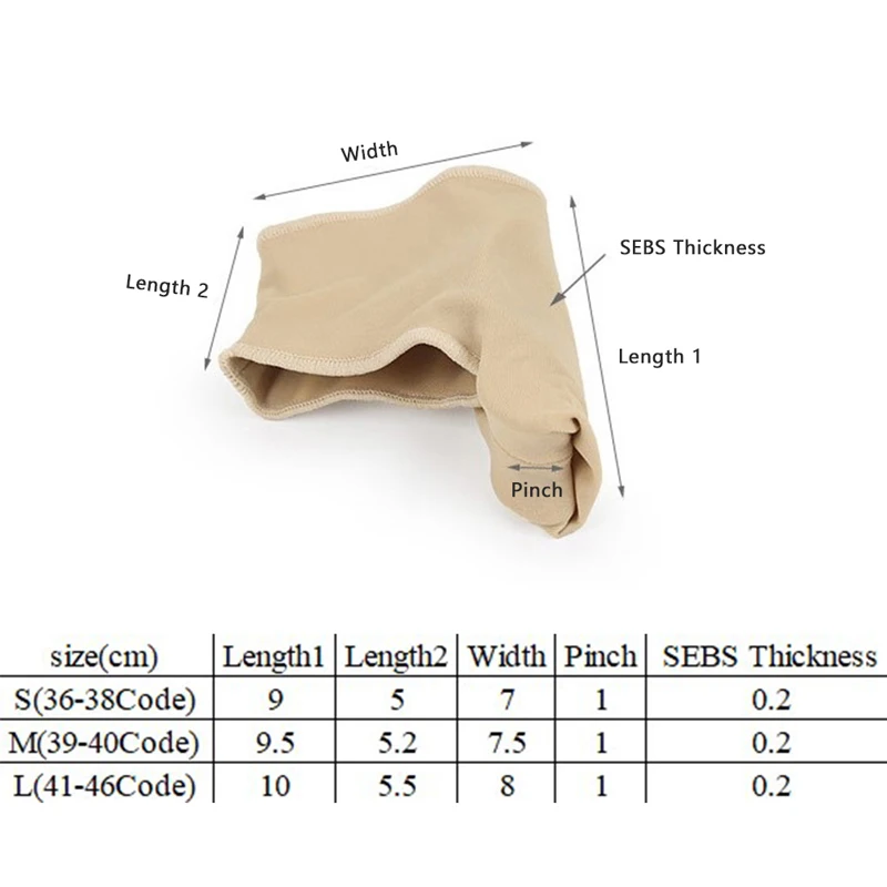 

1 Pair Soft Bunion Protector Straightener Silicone Toe Separator Corrector Thumb Foot Care Tools