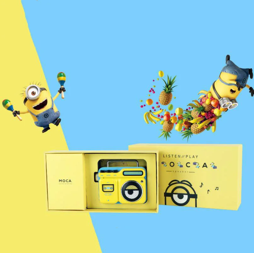 Мультяшный маленький Bluetooth динамик аниме креативное радио с большими глазами