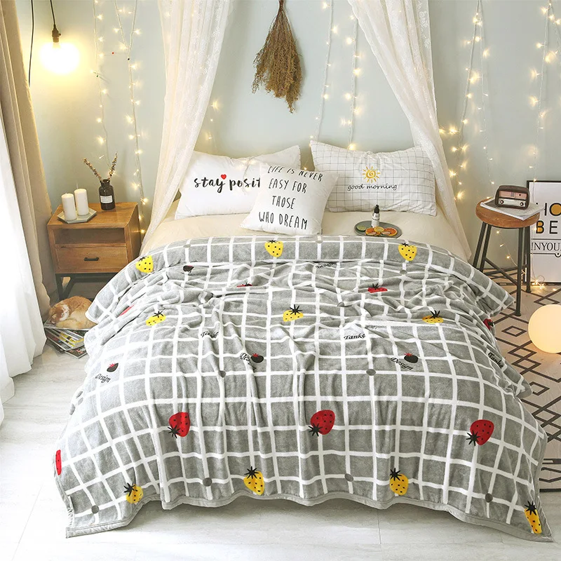 Фланелевое флисовое покрывало для кровати зимнее Скандинавское Современное