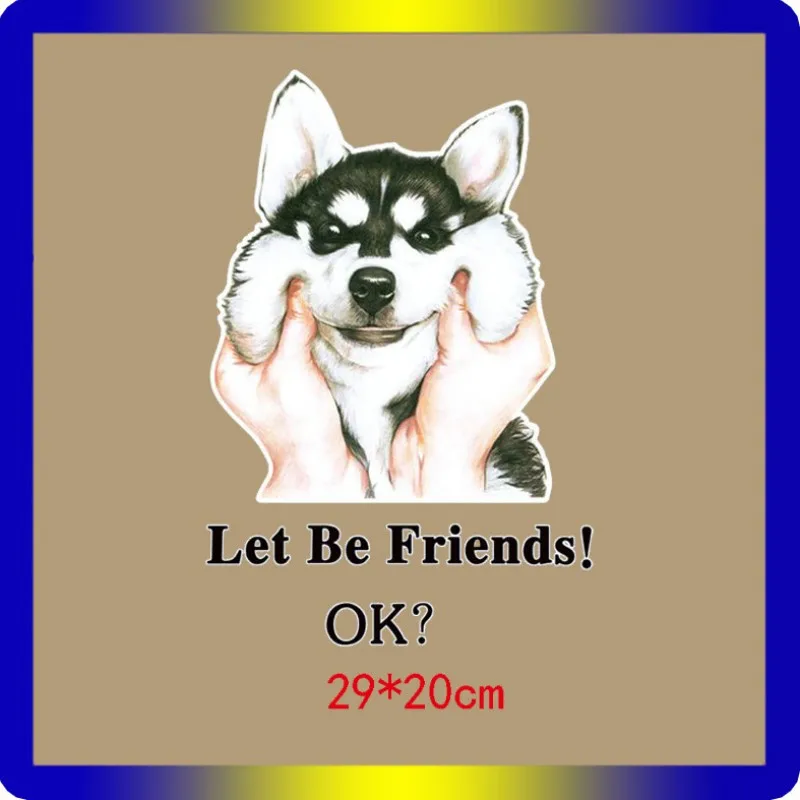 1 шт. сибирская хаски милая собака рисунок животное наклейка железо термо