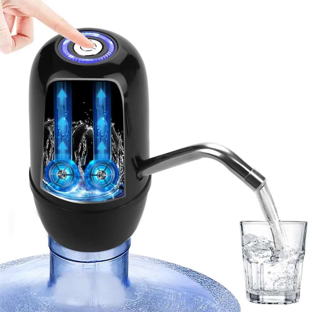 

USB Fast Charging Electric Automatic Pump Dispenser Double Motor Bottle Drinking Water For Hone Ofice