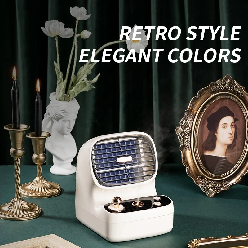 

Cute Portable Mini Fan Water Cool Mist Spray Humidifier Moisturizing Rechargeable USB Air Outdoor Pocket Ventilador Bottle Gift