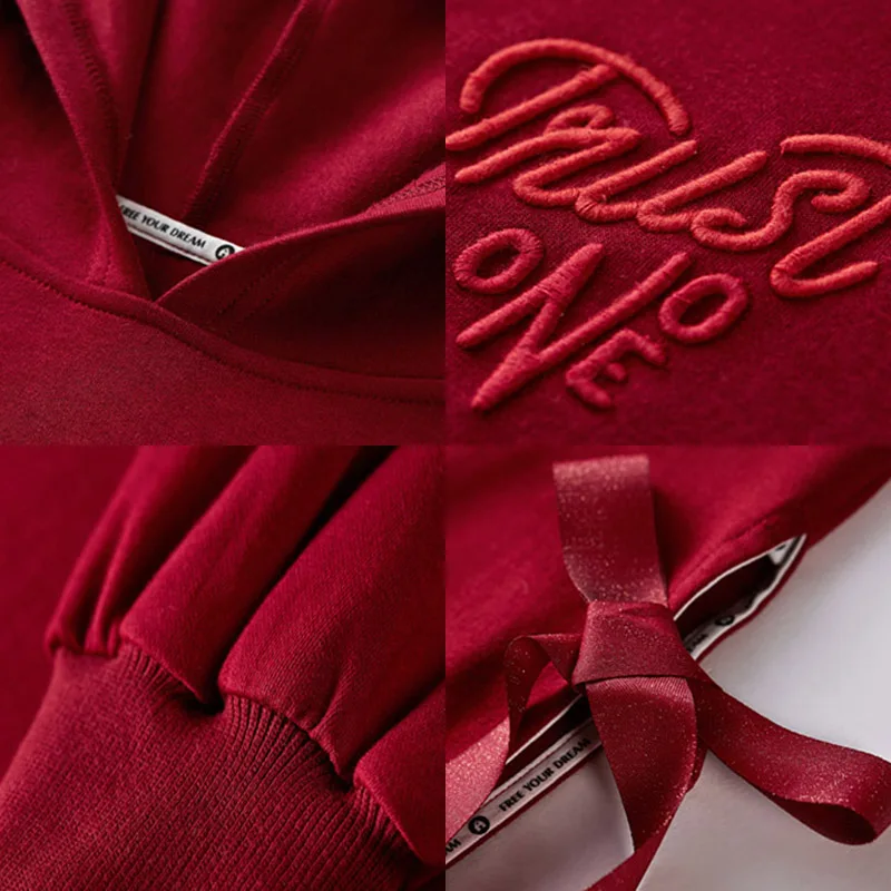 ARTKA/Новинка 2019 года осенние женские толстовки с капюшоном вышитыми буквами