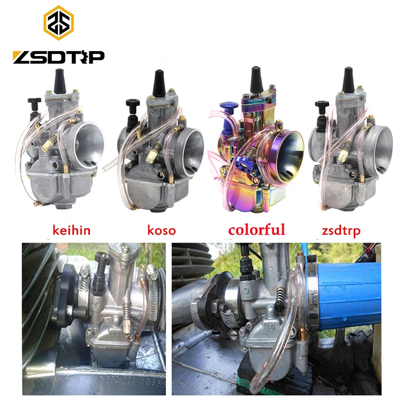 Мотоциклетный карбюратор ZSDTRP KEIHIN KOSO OKO PWK 21 24 26 29 30 32 34 мм гоночные скутеры