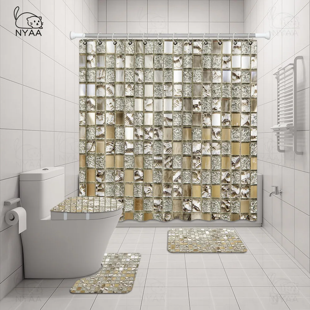 Набор ковриков для ванной комнаты NYAA 4 шт. | Дом и сад