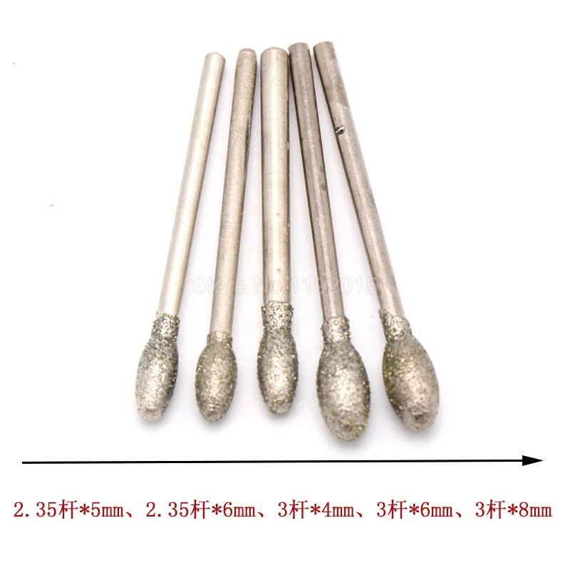 1 шт. 2 35/3 мм хвостовик в форме яйца алмазная полировка Шлифовальная головка для