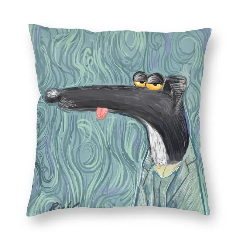 

Квадратная подушка Greyncent Van Dogh, украшение для чехла, наволочка для собаки, декоративная подушка для автомобиля с двусторонней печатью