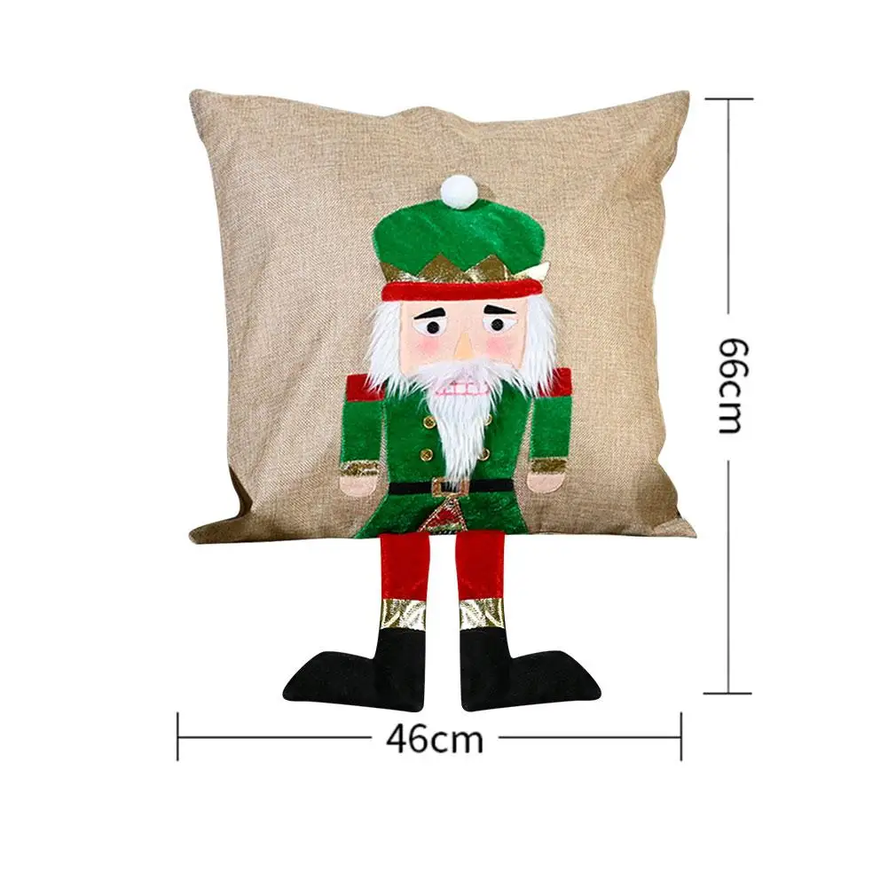 1 шт. наволочки Санта Клауса рождественские из хлопка и льна удобные подушки на