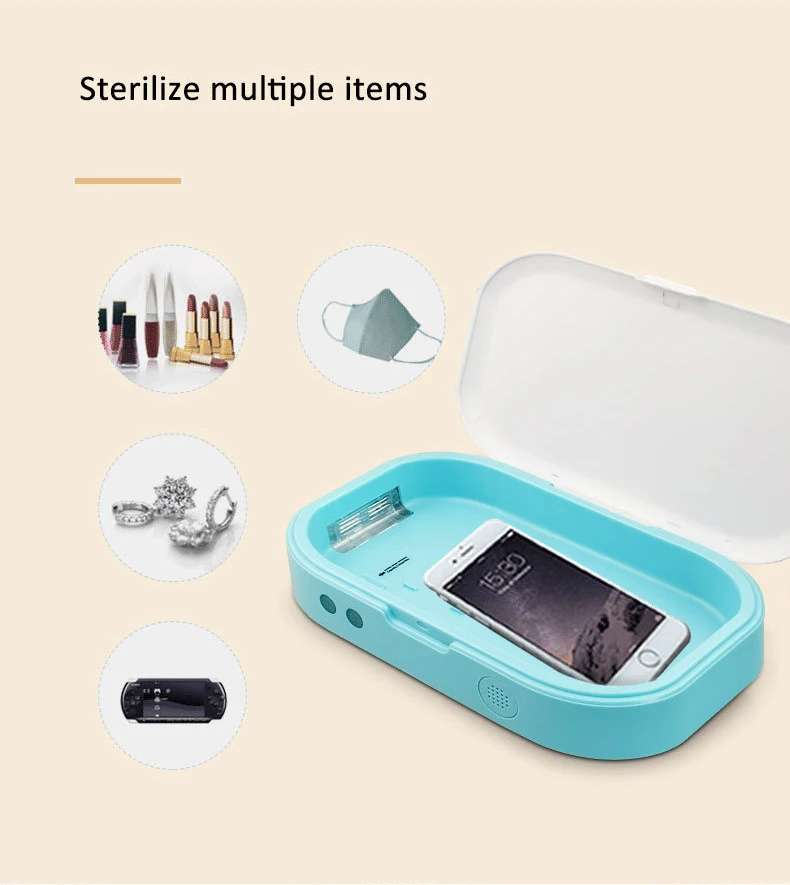 portable mini 99 kill bacteria uvc led light mobile cell phone uv sterilizer box free global shipping