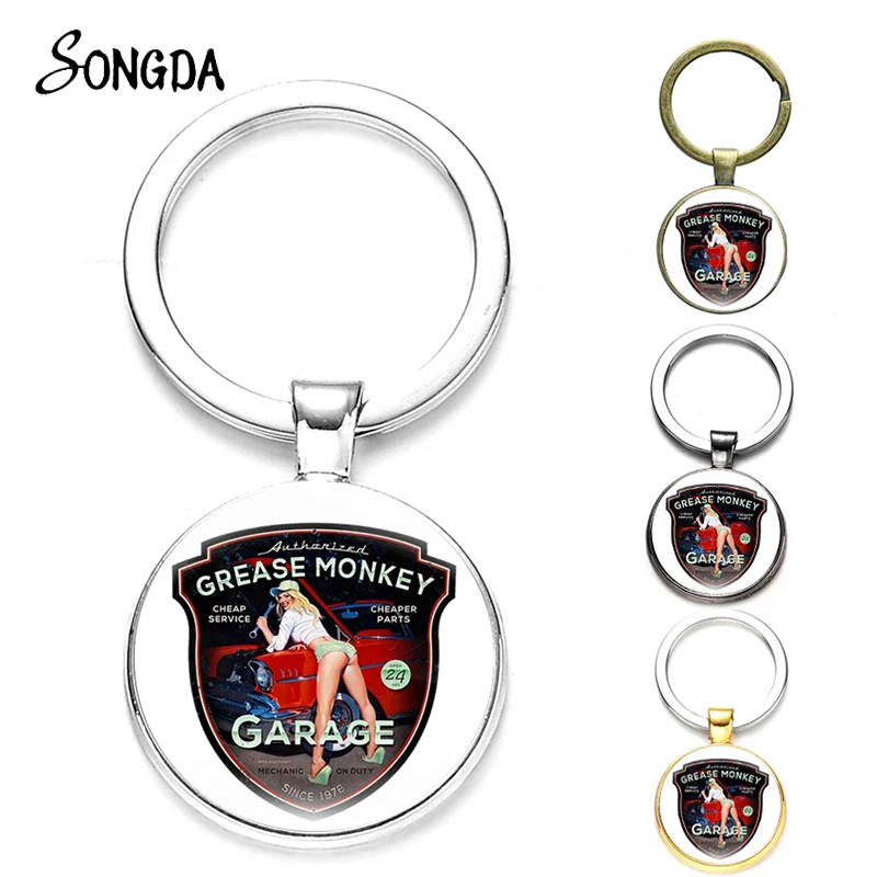 Брелок для ключей женщин и мужчин круглые ювелирные украшения в стиле унисекс с