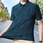 Рубашка мужская, из полиэстера, с отворотами, деловой стиль, для повседневной жизни