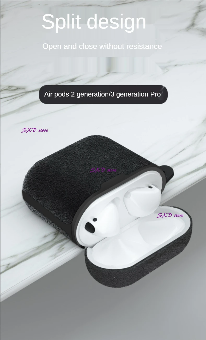 

Italian Alcantara Case for AirPods Pro Luxury Artificial Leather AirPod case for AirPods 2 & 1 Cases, Wireless Charging