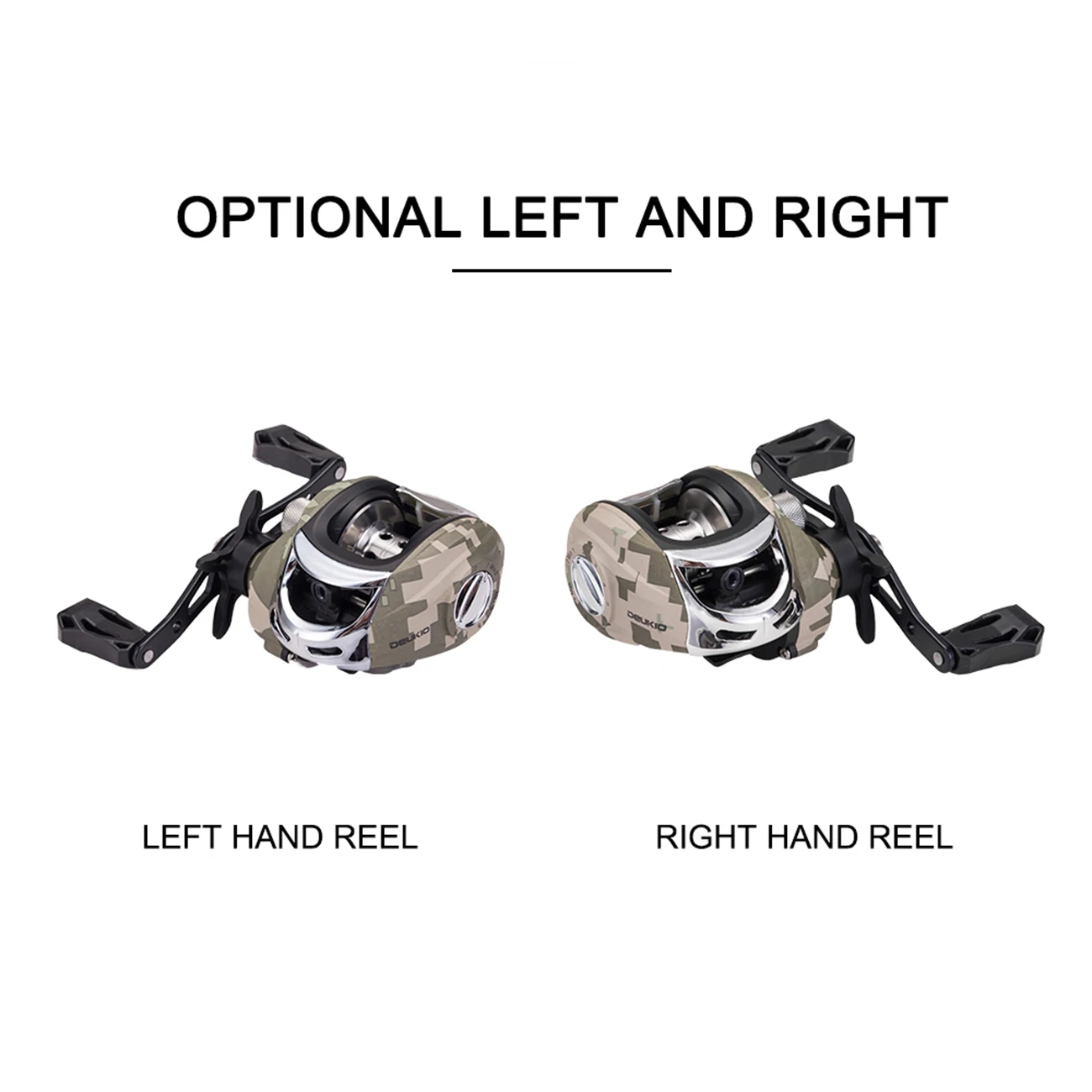 

1PCS TT103 Baitcasting Reel High Speed Ration 7.3:1 Long Range Anti-explosion Camouflage Color Saltwater Fishing Reel