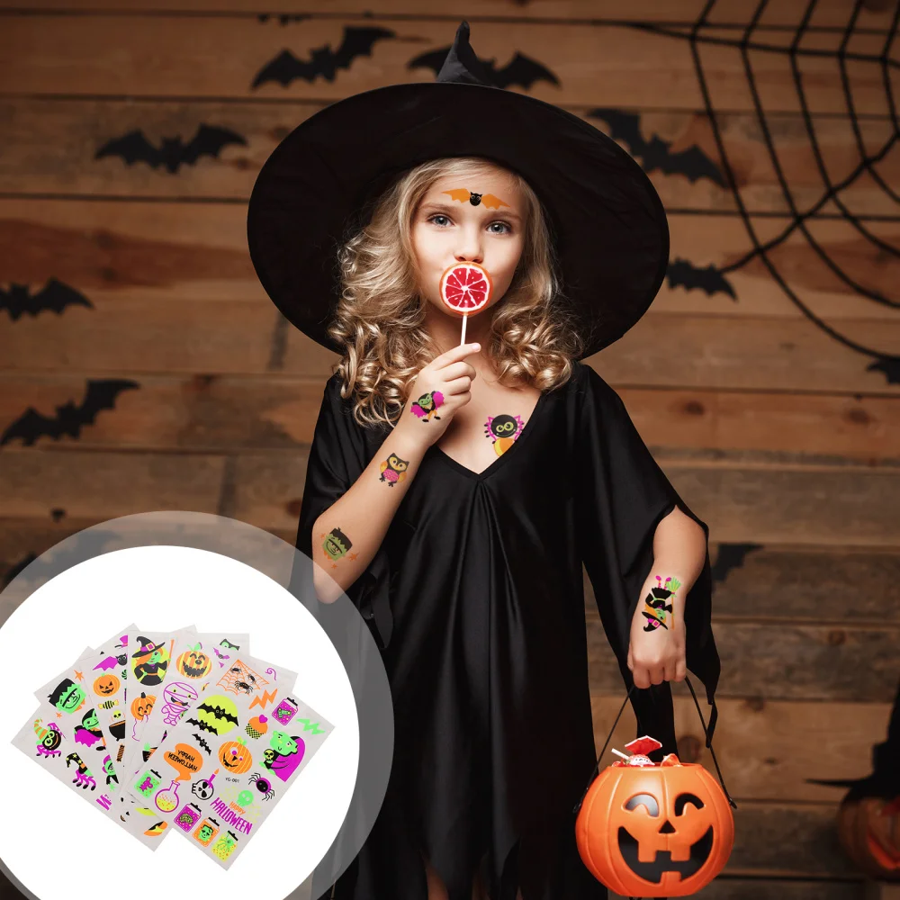 

6pcs Waterproof Pastes Cartoon Ghost Stickers Children Stickers