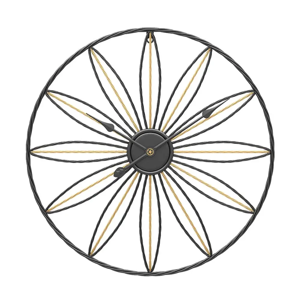 Новые железные 60 см настенные часы для гостиной простые скандинавские модные