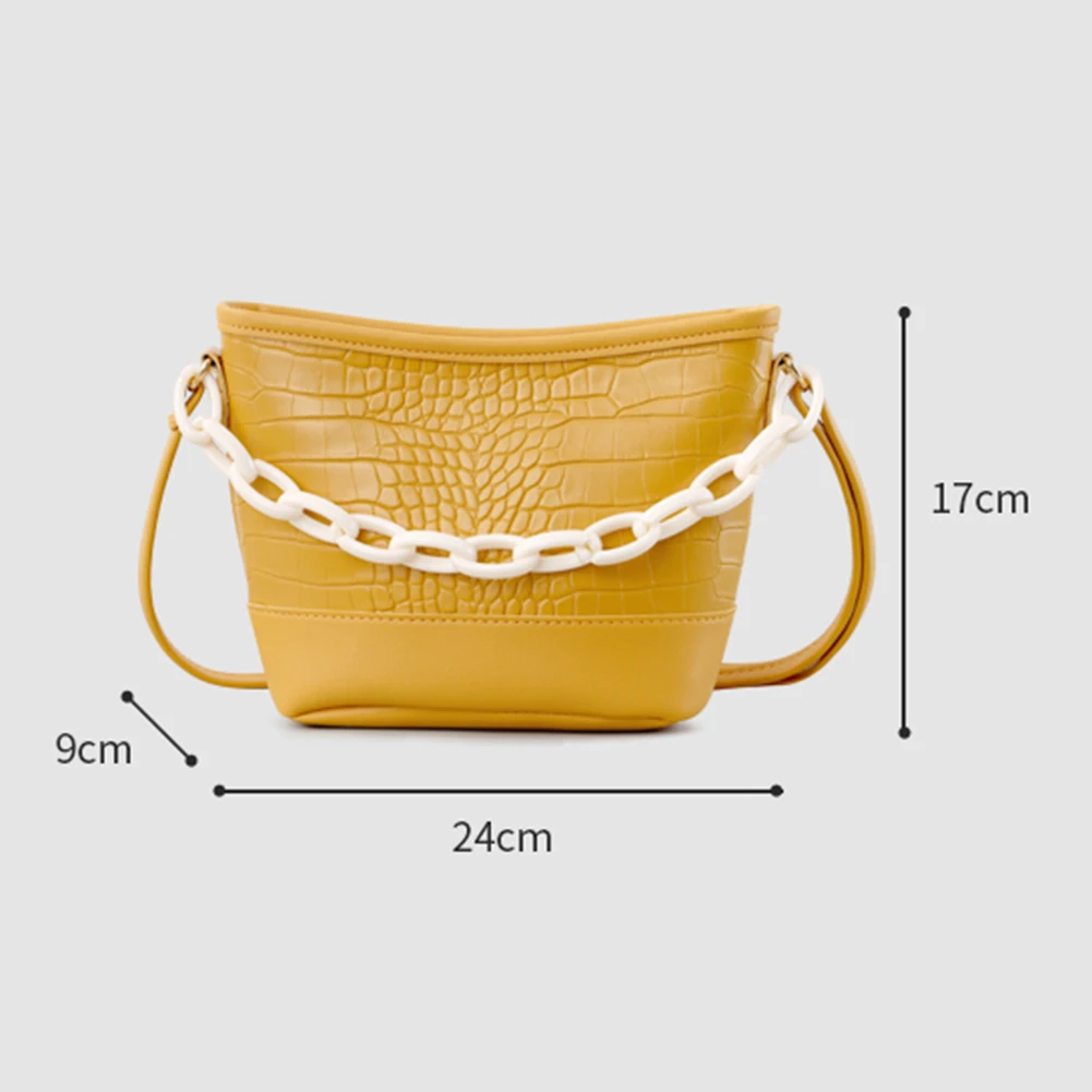 

Fashion Alligator Pattern Shoulder Handbag Female PU Leather Solid Messenger Bag Casual Ladies Chain Purse Street Commuter Pouch